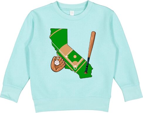 inktastic California Baseball Diamond with Bat and Glove Toddler Sweatshirt in Saudi Arabia