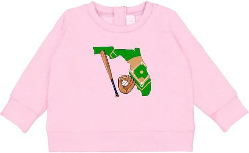 inktastic Florida Baseball Diamond with Bat and Glove Baby Sweatshirt in Saudi Arabia