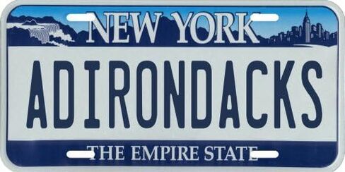Adirondacks New York Aluminum License Plate in Saudi Arabia