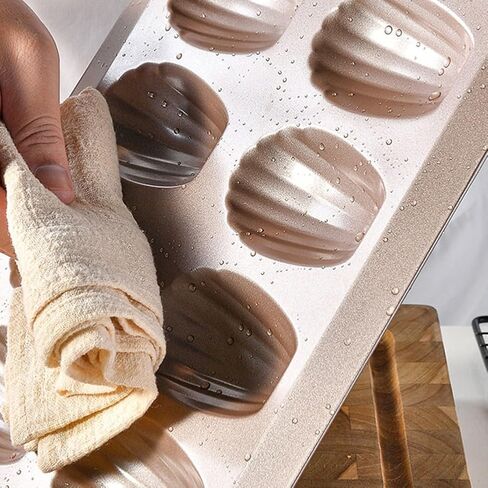 Cake and Cookie Shell Pan, 12-Cavity Stainless Steel Nonstick Bakeware for Cupcakes, for Muffins, and Homemade Desserts, Oven for Microwave Freezer Dishwasher Safe in Kuwait