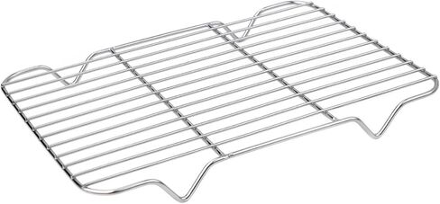 Stainless Steel Baking Tray Set with Cooling Rack and Cover for Oven Roasting, Baking Cookies and Kitchen Storage, Silvery in Kuwait