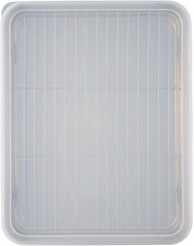 Stainless Steel Baking Pan Tray with Cooling Rack and Cover Set, Rust-Proof Dishwasher Safe, Silvery, 23x17x5cm/26x20x5cm/31x24x5cm for Oven Baking and Kitchen Storage in Kuwait