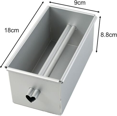 Aluminum Alloy Loaf Pan with Center Tube, Non-Stick Square Bread Baking Pan for Cake, for Meatloaf, Pudding, Dishwasher Safe, Silver in Kuwait