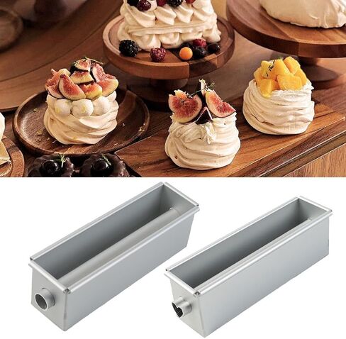 Aluminum Alloy Loaf Pan with Center Tube, Non-Stick Square Bread Baking Pan for Cake, for Meatloaf, Pudding, Dishwasher Safe, Silver in Kuwait