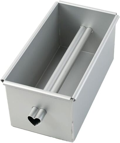 Aluminum Alloy Loaf Pan with Center Tube, Non-Stick Square Bread Baking Pan for Cake, for Meatloaf, Pudding, Dishwasher Safe, Silver in Kuwait