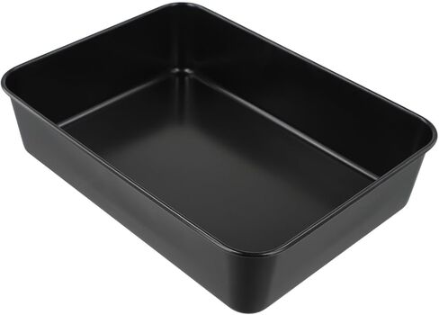 Baking Pan Carbon Steel Non-Stick Deep Brownie Tray 26x19x6cm for Oven Cakes Bread Lasagna Casseroles Roasting Vegetables Black in Kuwait