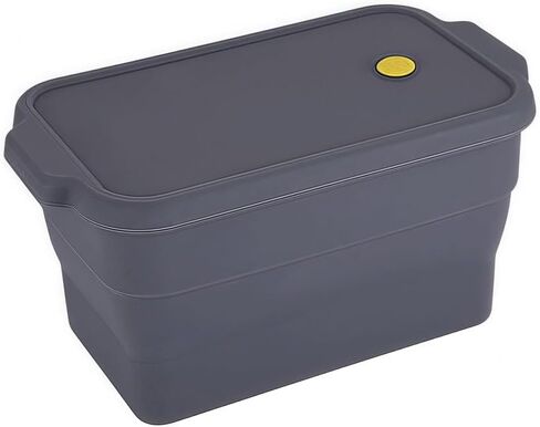 Silicone Loaf Pan with Lid,Non-Stick Foldable Baking Tray for Bread,Meatloaf,Pound Cake,Quiche,Pot Pie,Grey,22.5 x 12.5 x 12.5 cm in Kuwait