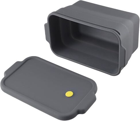 Silicone Loaf Pan with Lid,Non-Stick Foldable Baking Tray for Bread,Meatloaf,Pound Cake,Quiche,Pot Pie,Grey,22.5 x 12.5 x 12.5 cm in Kuwait