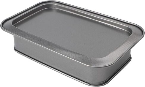 Cake Pan with Removable Bottom, Carbon Steel Rectangular Baking Tin for Cheesecake, Tiramisu, for Mousse, Pizza and for More, 28x18x6.5cm Black in Kuwait