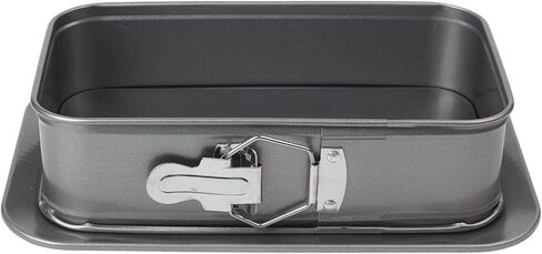 Cake Pan with Removable Bottom, Carbon Steel Rectangular Baking Tin for Cheesecake, Tiramisu, for Mousse, Pizza and for More, 28x18x6.5cm Black in Kuwait