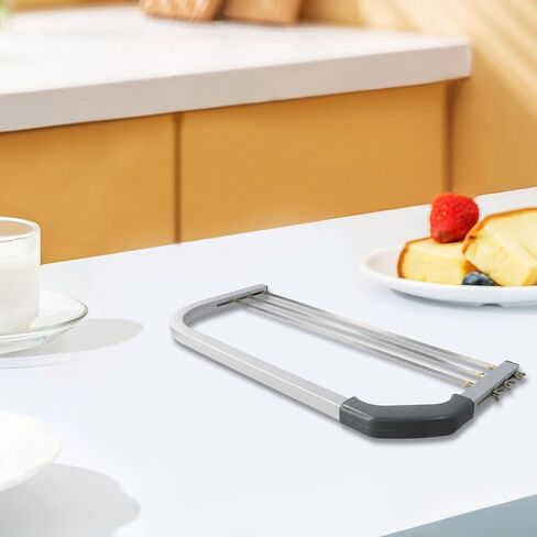 Cake Cutter Leveller with 3 Adjustable Cutting Wires, Aluminium Layer Slicer Tool with for Measuring Guide and Comfort Grip Handle for Precise for Multi-Layer Cake Decorating in Kuwait