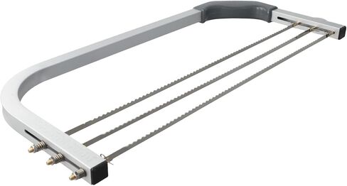 Cake Cutter Leveller with 3 Adjustable Cutting Wires, Aluminium Layer Slicer Tool with for Measuring Guide and Comfort Grip Handle for Precise for Multi-Layer Cake Decorating in Kuwait