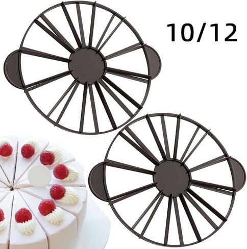 Cake Divider with ABS Handle for 10 or 12 Equal Slices, Round Pie Portion for Marker for Baking and Kitchen Use, 26.8cm Diameter in Kuwait
