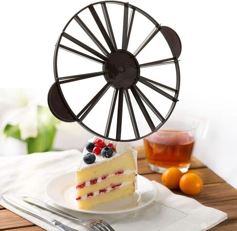 Cake Divider with ABS Handle for 10 or 12 Equal Slices, Round Pie Portion for Marker for Baking and Kitchen Use, 26.8cm Diameter in Kuwait