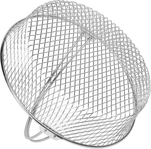 Stainless Steel Air Fryer Basket for 21 cm Fryers,304 Mesh Steamer with Handle,Dishwasher Safe,Even Heating for Frying,Oil-Water Filtering Deep-Fried Food Container in Kuwait