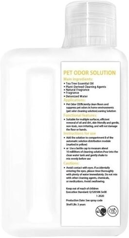 Pet Odor Solution16.9 OZ. Compatible With Roborock Qrevo 35A / Qrevo S/Qrevo S5V / Qrevo Pro / S70 Pro Ultra / S80 Pro Ultra / S85 Pro Ultra(1pcs) in Saudi Arabia