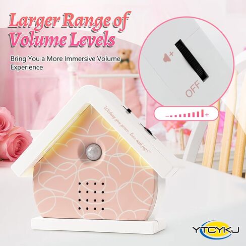 صندوق الطيور الغناء الأصلي، صندوق صوت طبيعي مع مستشعر للحركة - علاج صوتي طبيعي للنوم والاسترخاء | يتضمن قناع نوم حريري، وعصابة رأس وربطة شعر، وسلال هدايا للنساء in Kuwait