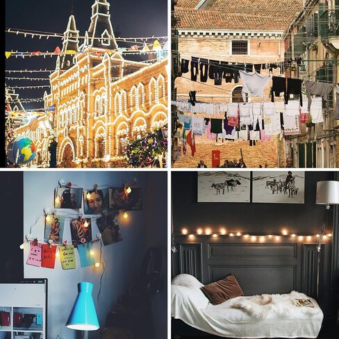 Helffer 98FT 1/8" Heavy Duty String Light Hanging Kit, Bare 304 Stainless Steel Cable Wire Rope Tensioner Kit for Commercial Outdoor Globe Lights, Sun Shade Sail Hardware, Trellis, Clothesline in Kuwait