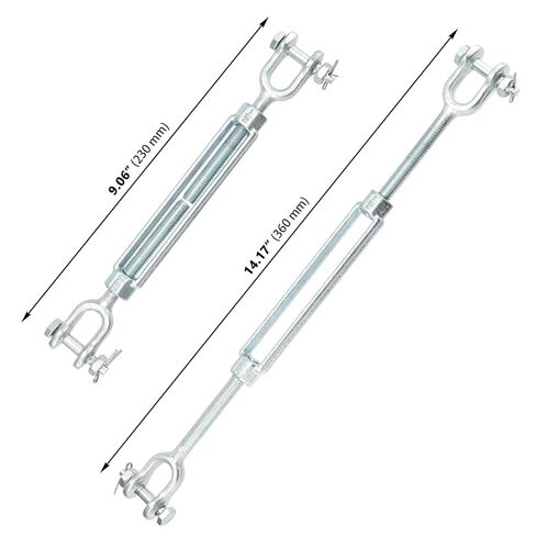 5 قطع 3/8 بوصة M10 وصلة ربط المقطورة، 304 وصلة ربط دوارة من الفولاذ المقاوم للصدأ، حمل عمل 1200 رطل، شداد وصلة ربط الفك الثقيلة لسلسلة كابلات الأسلاك، خيمة ظل الشمس، سطح السفينة in Kuwait