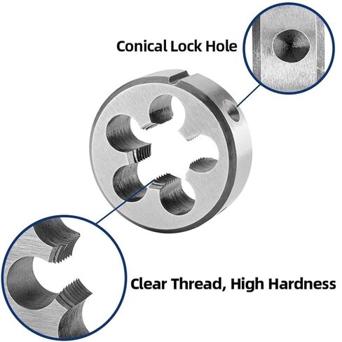 متري M15x1.5 مجموعة الصنبور والقالب لليد اليمنى، M15x1.5 HSS ماكينة الصنبور والقالب المستدير in Saudi Arabia