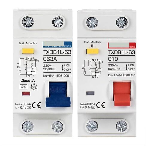 MCB RCCB RCD نوع A/AC RCBO DPNL قطاع دارة التيار المتبقي حماية تسرب التيار القصير 16A 20A 32A 40A 50A 63A (نوع AC 220V، 10A) in Kuwait