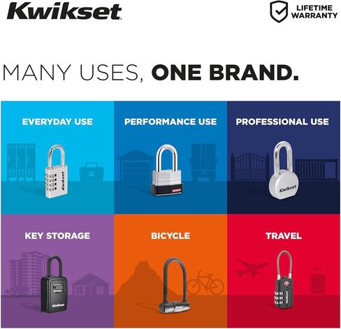 قفل كابل دراجة بمفتاح بطول 5 أقدام من Kwikset، قطر 1/2 بوصة، أمان للدراجة والخارجية، حزمة واحدة، فضي in Kuwait