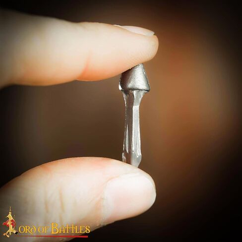 Lord of Battles Hob Nails Hand Forged Solid Iron Fully Functional Antique Medieval Historical Accessory for Shoes Natural Finish Set of 100 Nails in Saudi Arabia