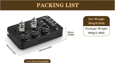 A1 Mini JAN5654 Tube Phono Preamplifier Stereo Desktop Audio Preamplifier HiFi Headphone Amplifier in Saudi Arabia