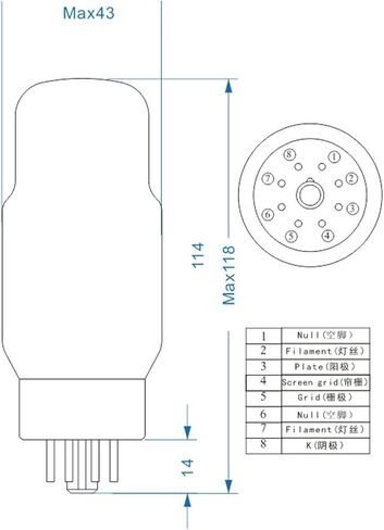 6CA7-Z/EL34 Tube Pairing Replacement 6CA7 EL34B 6CA7-T Amplifier Accessories in Saudi Arabia