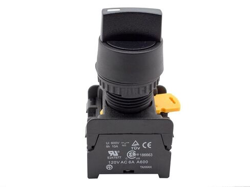 CS-22 Black 22mm Maintained Selector Switch 1NO 1NC 2 Positions in Kuwait