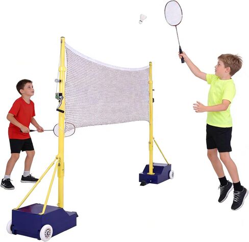 الريشة الكرة الطائرة شبكة تنس حامل ارتفاع قابل للتعديل المحمولة شبكة كرة الريشة حامل القطب ثنائي الغرض لحديقة الفناء الخلفي in Kuwait