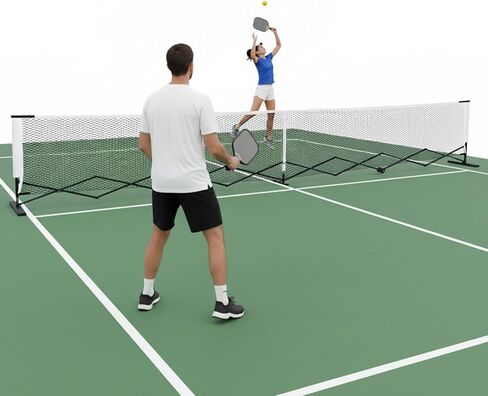 شبكة محمولة قابلة للسحب بطول 22 قدمًا، تجميع مجاني وحقيبة حمل مع إطار معدني ثابت للعب التنافسي والترفيهي in Kuwait