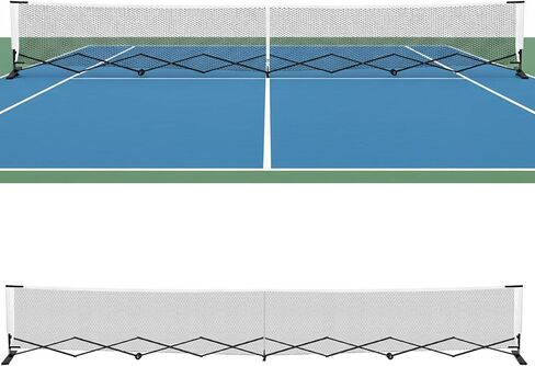 مجموعة شبكة محمولة بطول 22 قدمًا مع إطار معدني ثابت وشبكة قابلة للسحب مجانية التجميع وحقيبة حمل للعب الترفيهي والتنافسي in Kuwait