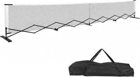 Retractable Net 22FT Portable Net Set with Steady Metal Frame Free Assembly & Carry Bag for Backyards Driveways in Kuwait