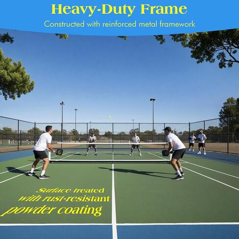 Professional Pickle Ball Game Net Stand with Wheels Adjustable Net Stand 22Ft Lightweight Pickleballs for Tennis Driveway Backyard in Kuwait