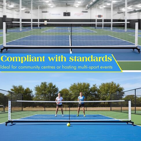 Professional Pickle Ball Game Net Stand with Wheels Adjustable Net Stand 22Ft Lightweight Pickleballs for Tennis Driveway Backyard in Kuwait
