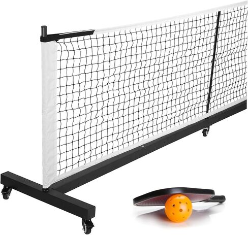 Professional Pickle Ball Game Net Stand with Wheels Adjustable Net Stand 22Ft Lightweight Pickleballs for Tennis Driveway Backyard in Kuwait