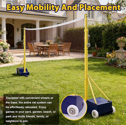 Badminton Volleyball Tennis Net Stand Height Adjustable Free Standing Badminton Net Stand Easy Install for Backyard Park in Kuwait