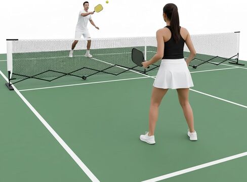 Generic Retractable Net 22FT Net System with Steady Metal Frame Free Assembly & Carry Bag for Recreational & Competitive Play in Saudi Arabia