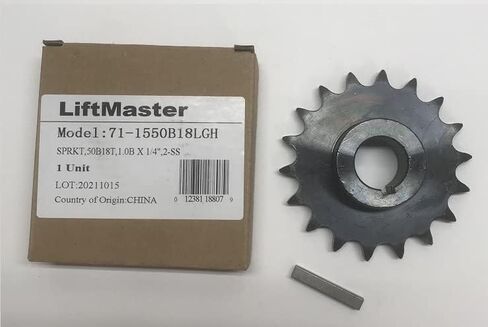 Liftmaster 71-1550B18LGH Sprocket Kit, 50B18, 1" Bore x 1/4" Key w/SS in Saudi Arabia