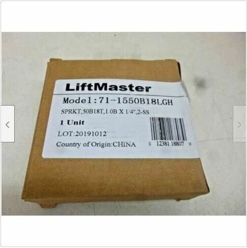 Liftmaster 71-1550B18LGH Sprocket Kit, 50B18, 1" Bore x 1/4" Key w/SS in Saudi Arabia