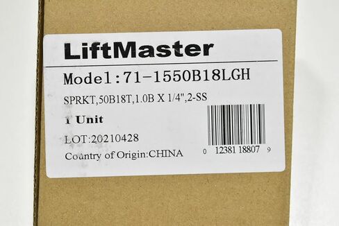 Liftmaster 71-1550B18LGH Sprocket Kit, 50B18, 1" Bore x 1/4" Key w/SS in Saudi Arabia