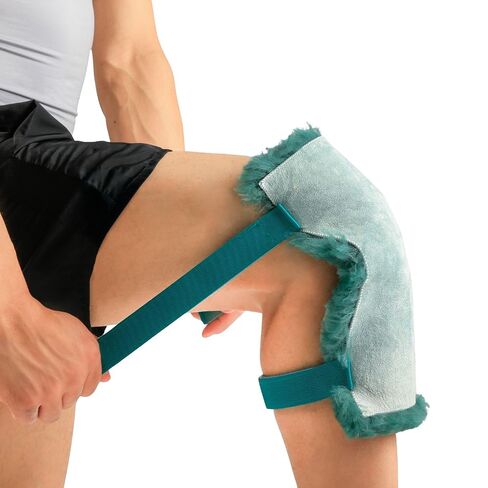 Natural Sheepskin Knee Pads for Knee Pain Relief, Set of 2 | 100% Genuine Medical Grade Sheepskin Knee Straps for Knee Support, Pressure Relief & Bed Sores, Emerald, 11.5" x 7" in Saudi Arabia