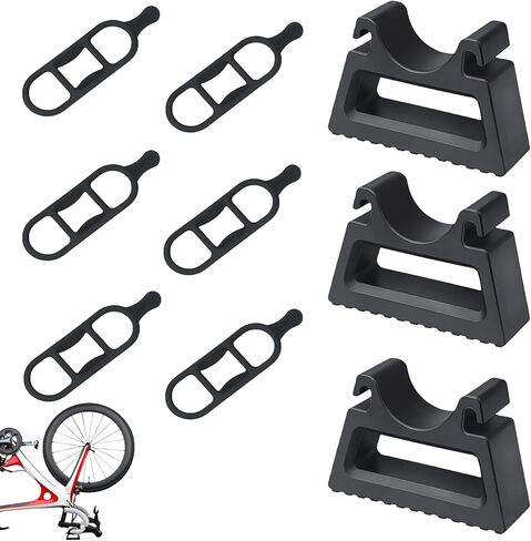 (3-Pack) Bike Handlebar Stand with 6 Silicone Straps, Quick-Release Bracket for 29–34mm Grips, Stable Clip-On Support for Inverted Parking & Bike Maintenance, MTB Road & E-Bike Repair Tool in Saudi Arabia
