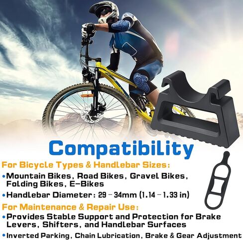 (3-Pack) Bike Handlebar Stand with 6 Silicone Straps, Quick-Release Bracket for 29–34mm Grips, Stable Clip-On Support for Inverted Parking & Bike Maintenance, MTB Road & E-Bike Repair Tool in Saudi Arabia
