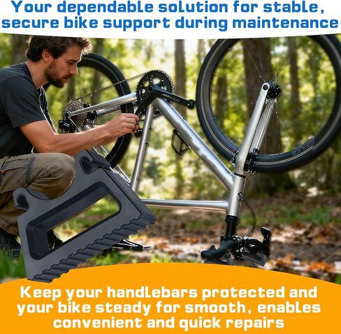 (3-Pack) Bike Handlebar Stand with 6 Silicone Straps, Quick-Release Bracket for 29–34mm Grips, Stable Clip-On Support for Inverted Parking & Bike Maintenance, MTB Road & E-Bike Repair Tool in Saudi Arabia