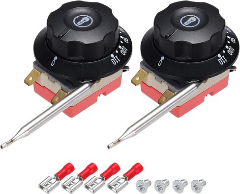 MECCANIXITY 2pcs Temperature Control Switch 250V, 16A 30-110°C Capillary Thermostat Temperature Control Switch for Oven Fryers Refrigerator Heaters in Saudi Arabia