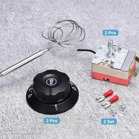 MECCANIXITY 2pcs Temperature Control Switch 250V, 16A 30-110°C Capillary Thermostat Temperature Control Switch for Oven Fryers Refrigerator Heaters in Saudi Arabia