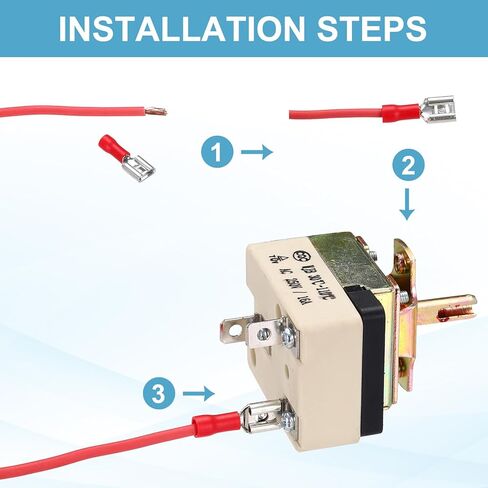 MECCANIXITY 2pcs Temperature Control Switch 250V, 16A 30-110°C Capillary Thermostat Temperature Control Switch for Oven Fryers Refrigerator Heaters in Saudi Arabia