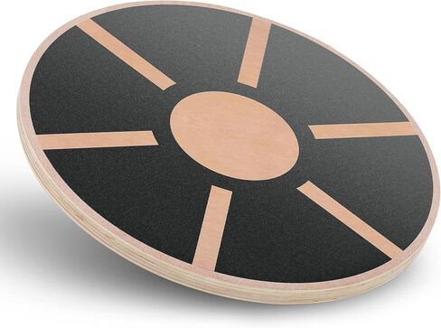 MADOG Wooden Wobble Balance Board for Adults, 15.5" Anti-Skid Sandpaper for Workout Core Trainer Physical Therapy, Home Gym Stability Board in Kuwait